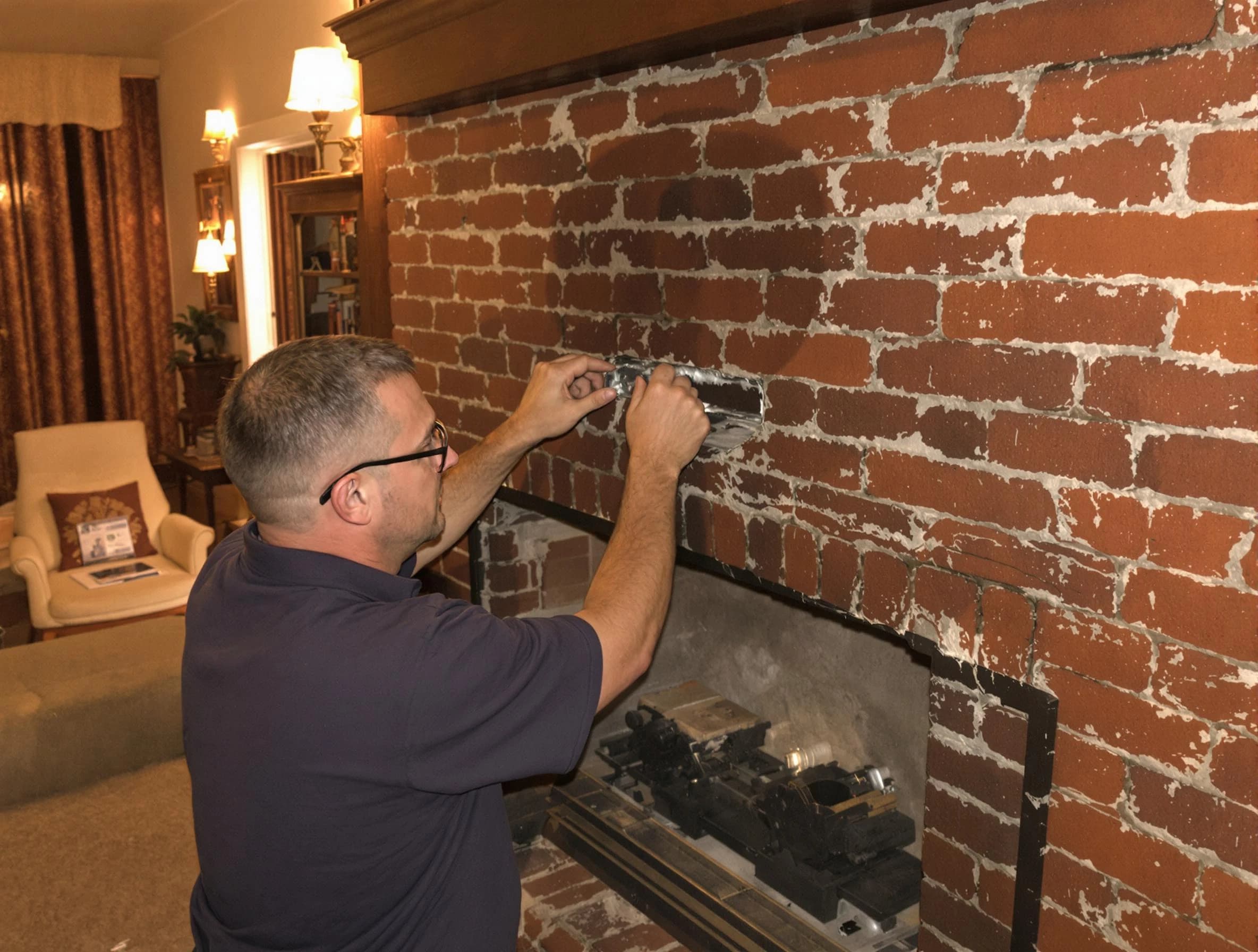 Canton Chimney Sweep expert fixing a fireplace in Canton, MA