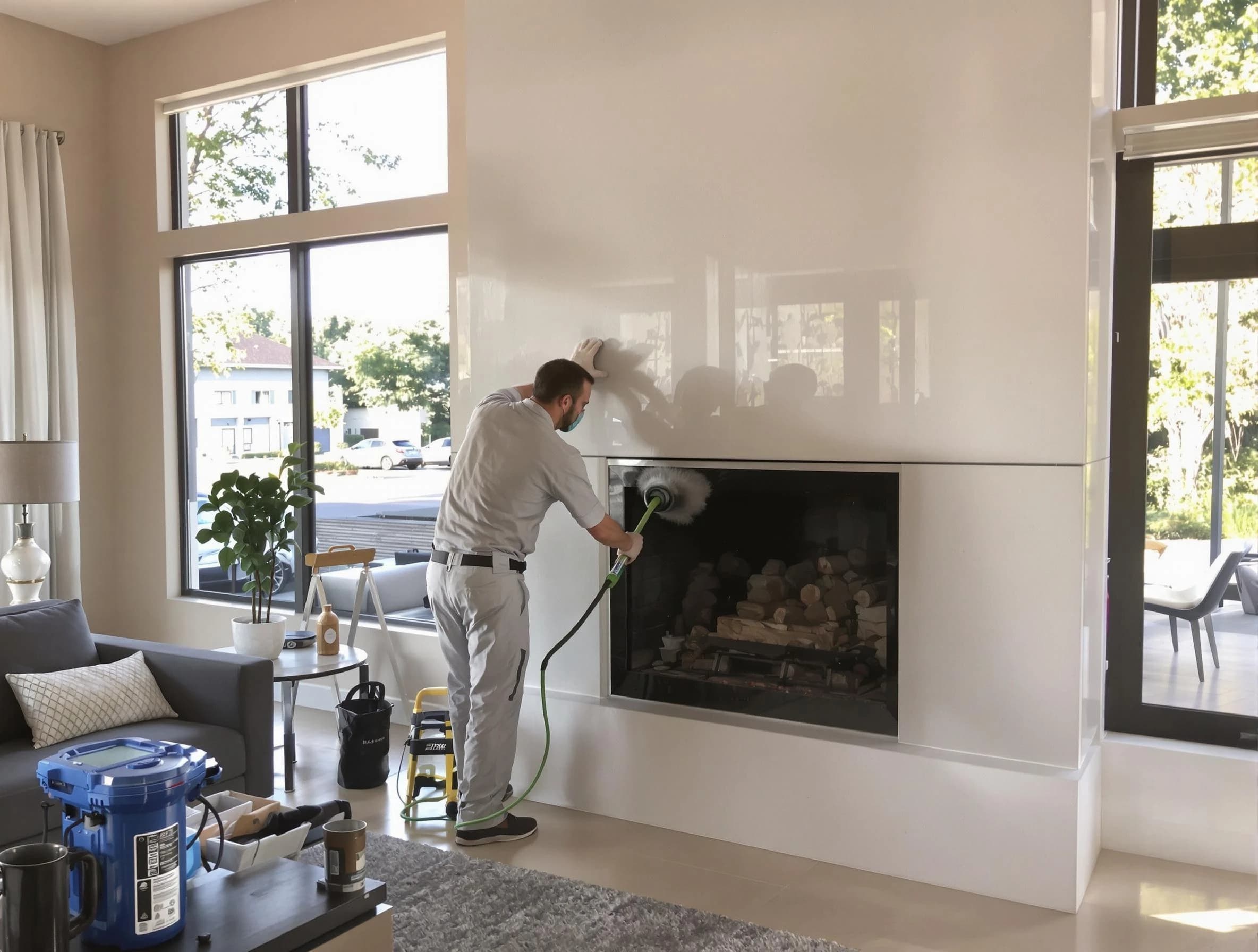 Canton Chimney Sweep performing thorough soot removal in Canton, MA