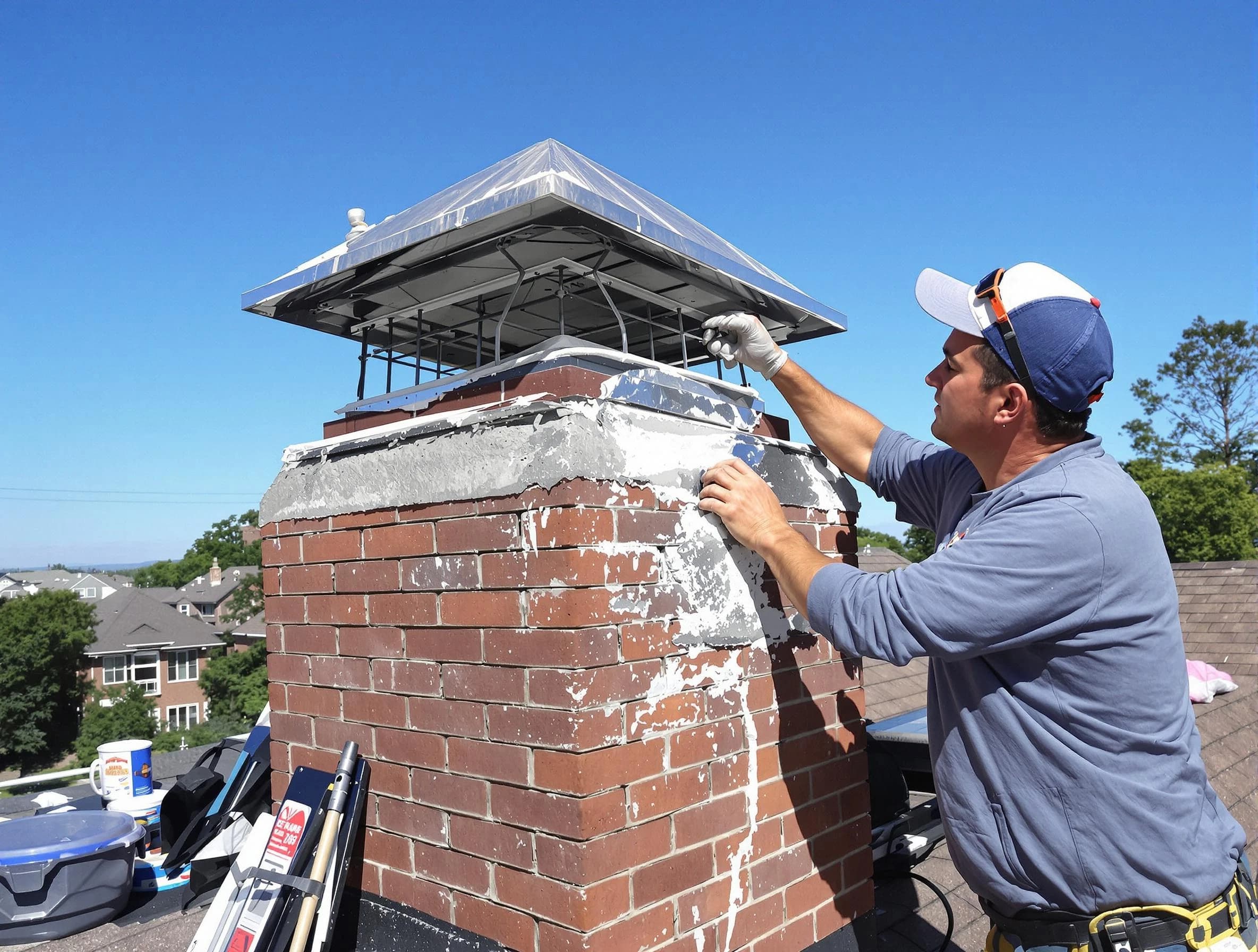 Chimney Crown Services service in Canton, MA