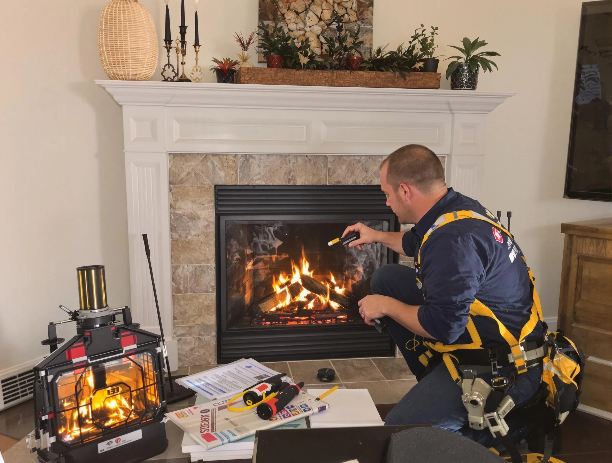 Safety-focused fireplace inspection by Canton Chimney Sweep in Canton, MA