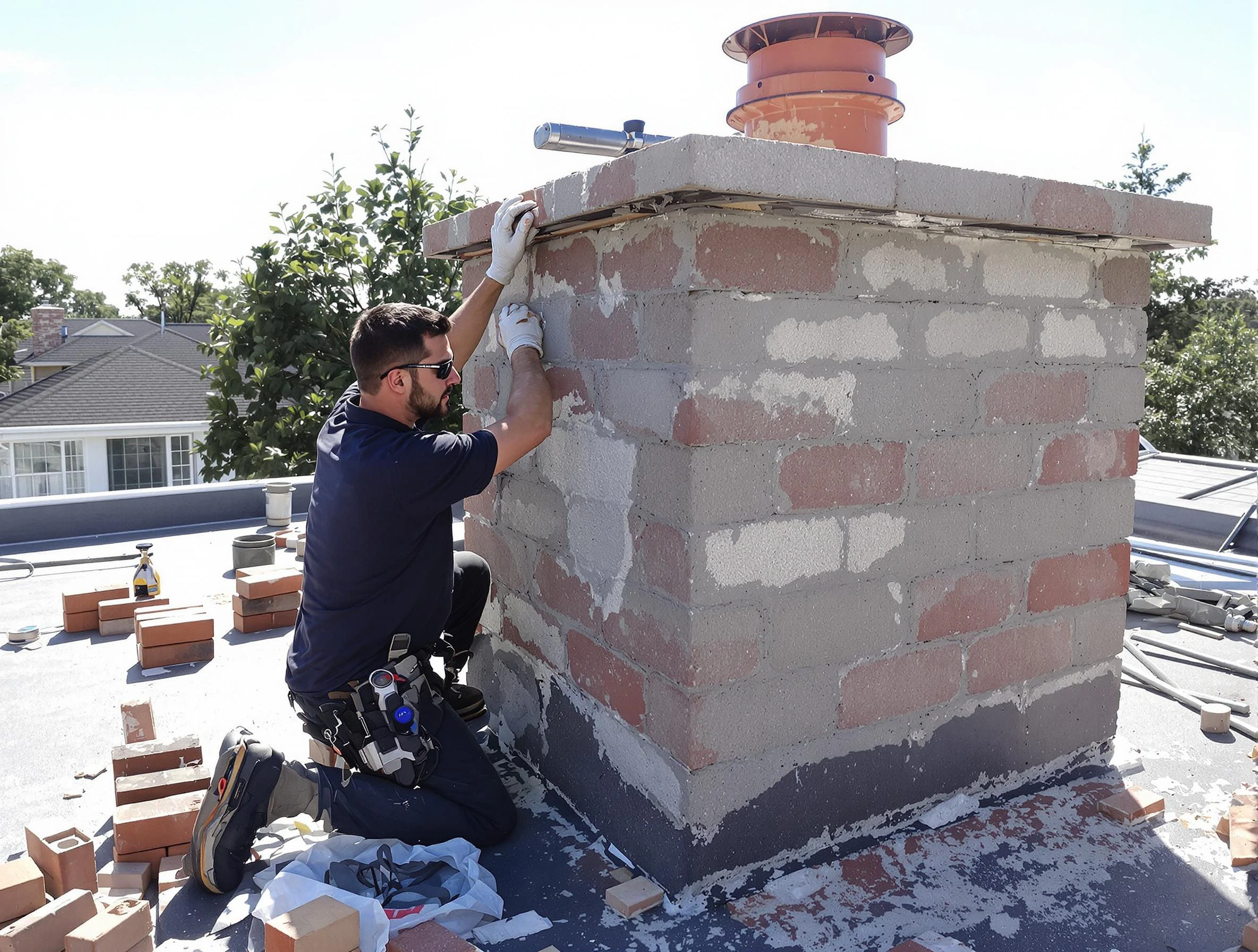 Advanced chimney repair process by Canton Chimney Sweep in Canton, MA