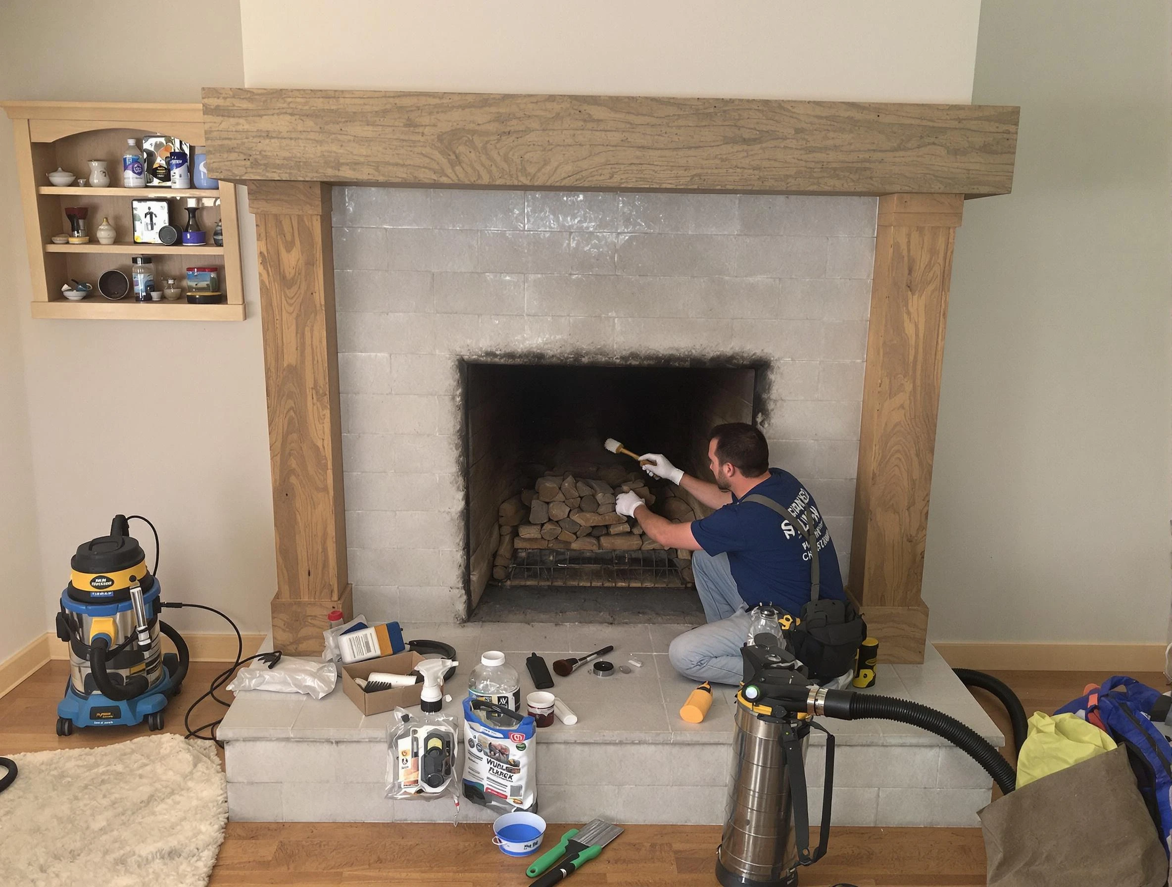 Detailed creosote removal process by Canton Chimney Sweep in Canton, MA